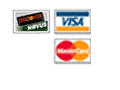 We accept Visa, Mastercard, and Discover